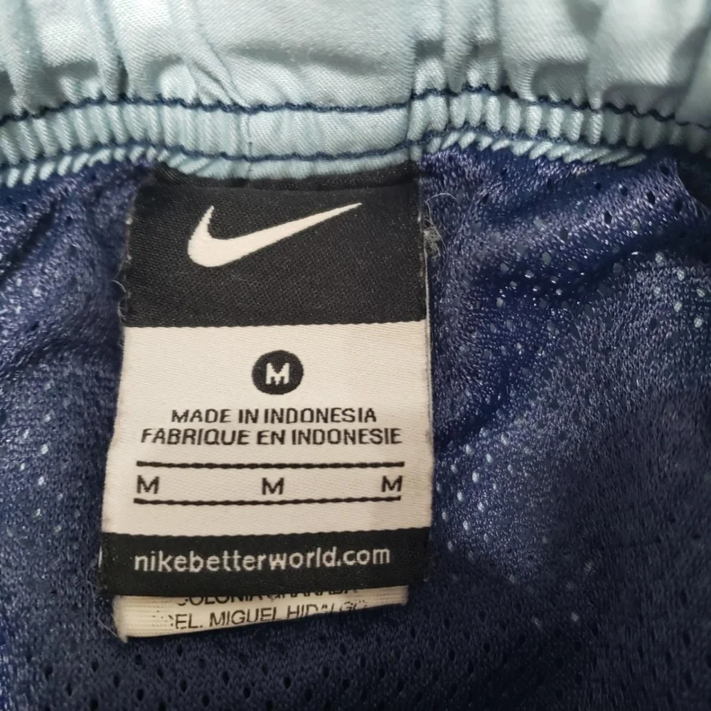 Vintage Nike Board Shorts Swim Mens Size Medium Blue Lined Drawstring